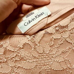 Calvin Klein Lace Dress in Light Pink